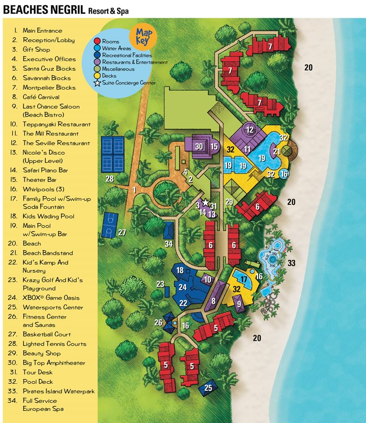 Beaches Negril Resort & Spa - Plan de l'hôtel