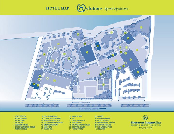 Sheraton Buganvilias Resort & Convention Center - Plan de l'hôtel
