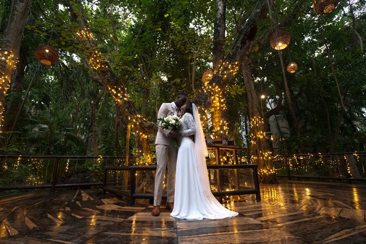 Mariage dans une cenote, The Reef Playacar, Riviera Maya