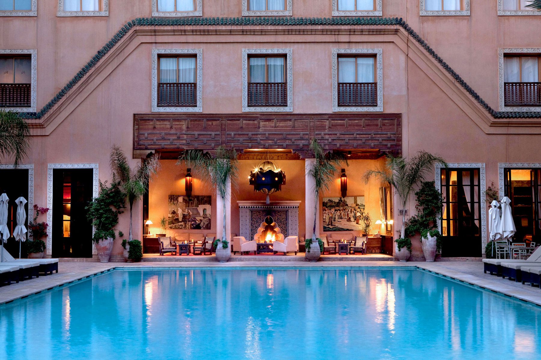 Piscine et salon extérieur, Les Jardins de la Koutoubia, Marrakech