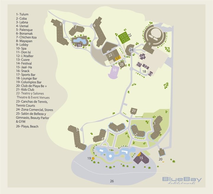 BlueBay Grand Esmeralda - Plan de l'hôtel