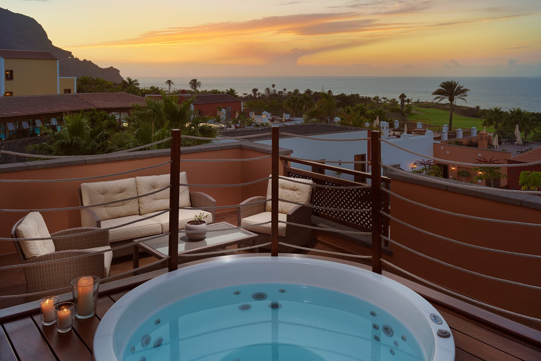 Bain à remous de la suite, Hacienda Del Conde Meliá Collection, Tenerife
