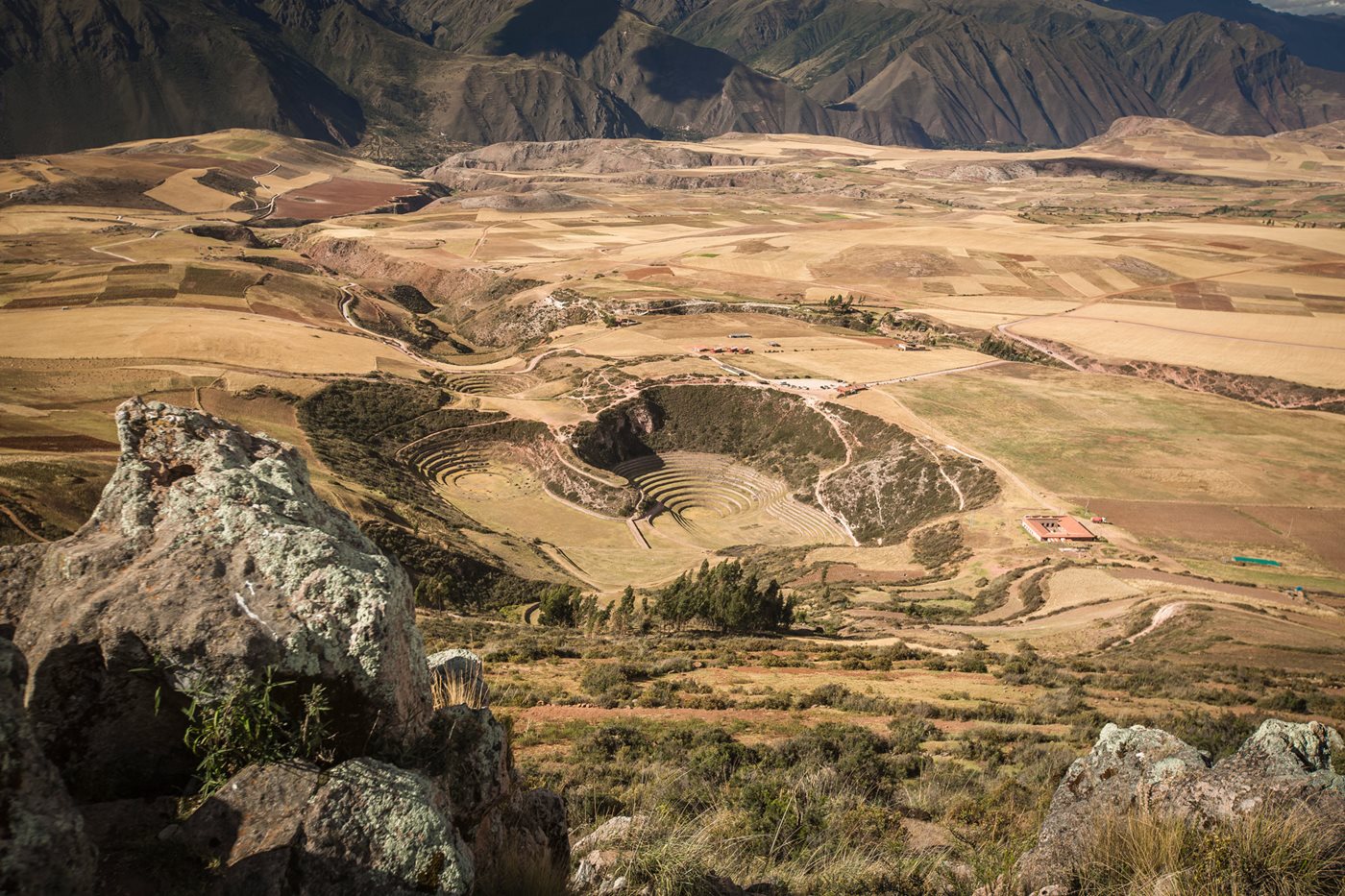 Concentric terraces of Moray archeological site