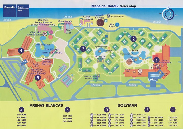 Occidental Arenas Blancas - Plan de l'hôtel