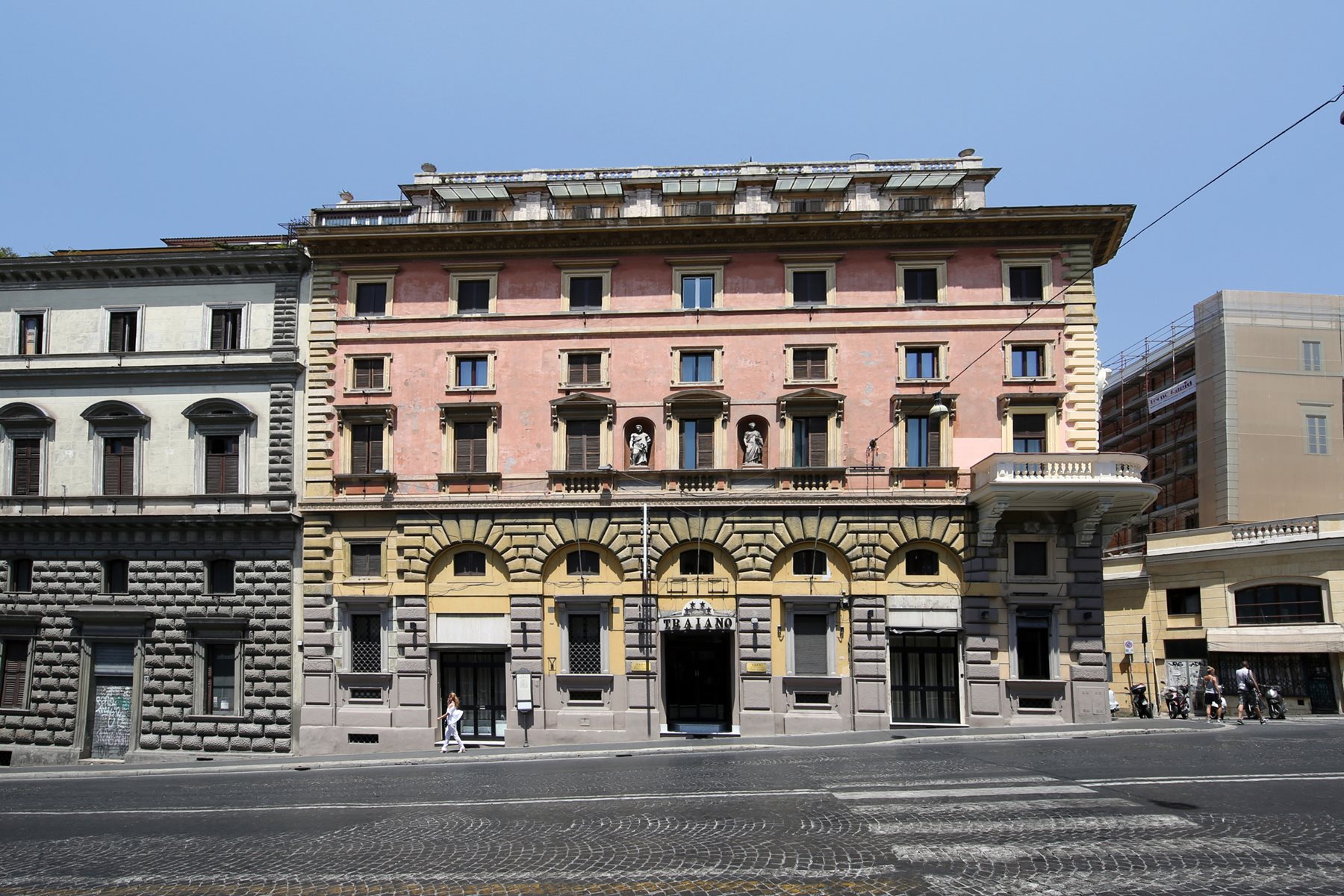 Façade de l'hôtel, Hotel Traiano, Rome