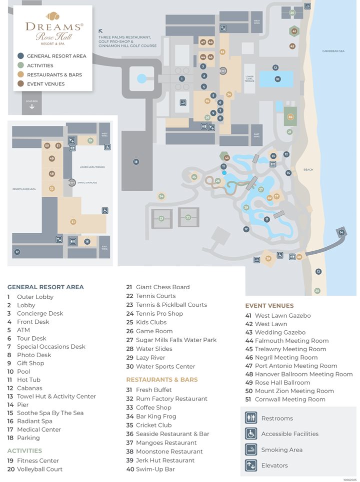 Dreams Rose Hall Resort & Spa - Plan de l'hôtel