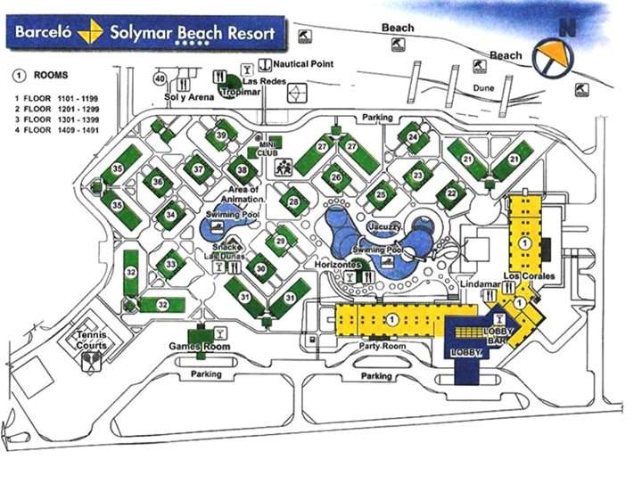 Barceló Solymar Resort - Plan de l'hôtel