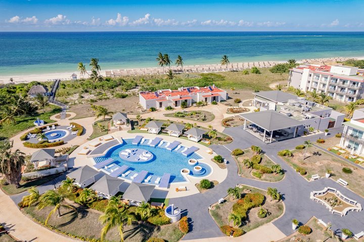 Vue aérienne - section The Level, Meliá Costa Rey, Cayo Coco