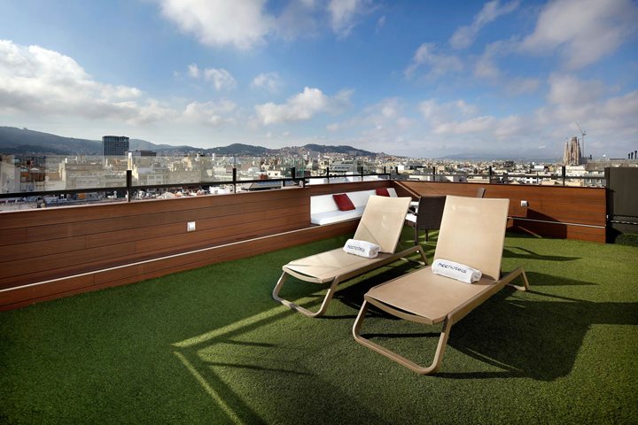 Terrasse sur le toit, HCC Regente, Barcelone