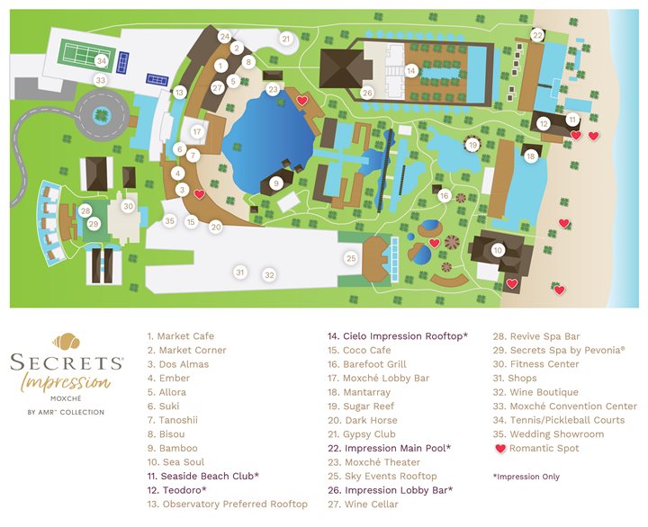 Impression Moxché by Secrets - Plan de l'hôtel