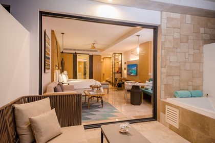 Romance vue mer partielle lit King Suite Junior , Haven Riviera Cancun Resort & Spa