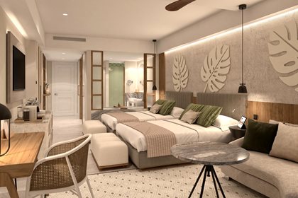 Suite Junior vue tropicale grands lits, Secrets Playa Esmeralda Resort & Spa