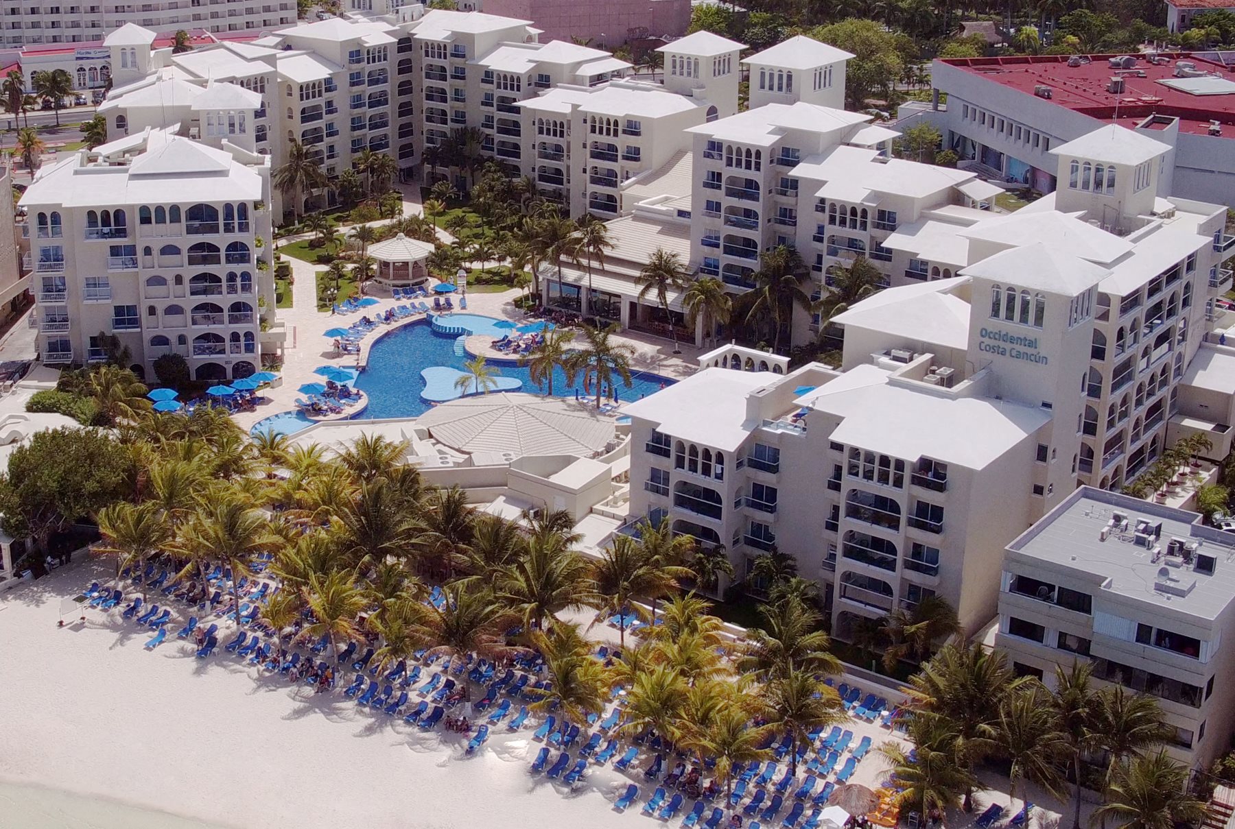 Vue aérienne, Occidental Costa Cancun
