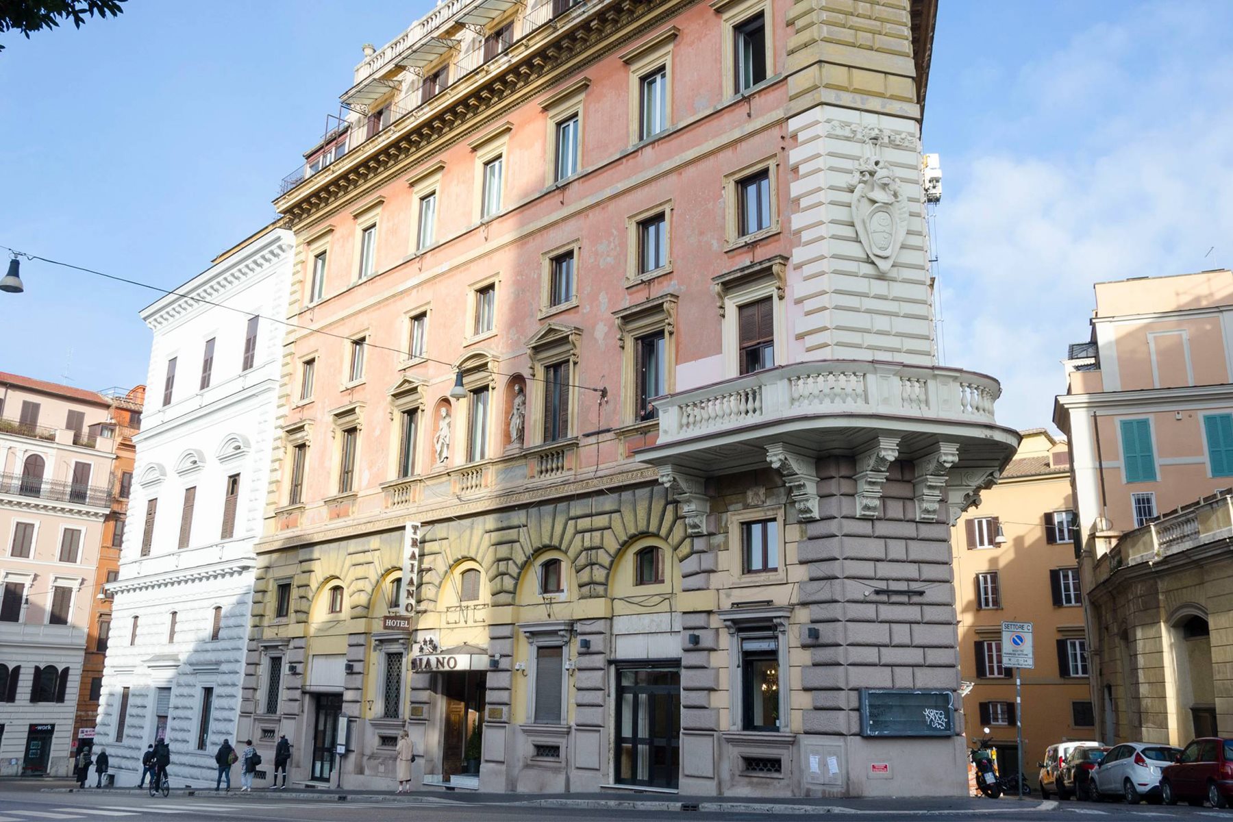 Façade de l'hôtel, Hotel Traiano, Rome