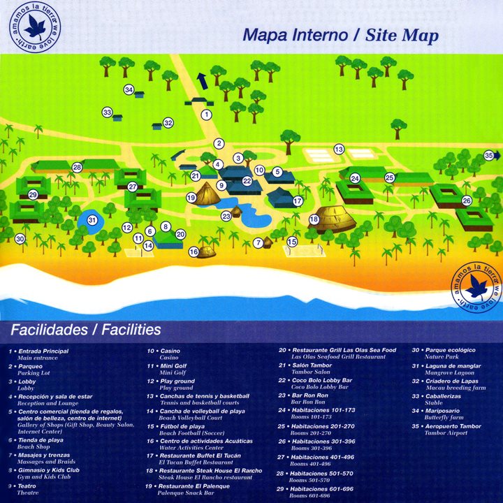 Barceló Tambor - Plan de l'hôtel