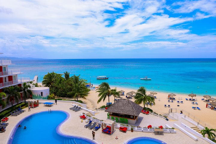 Aerial view, Grand Decameron Cornwall Beach, A Trademark All-Inclusive Resort, Montego Bay
