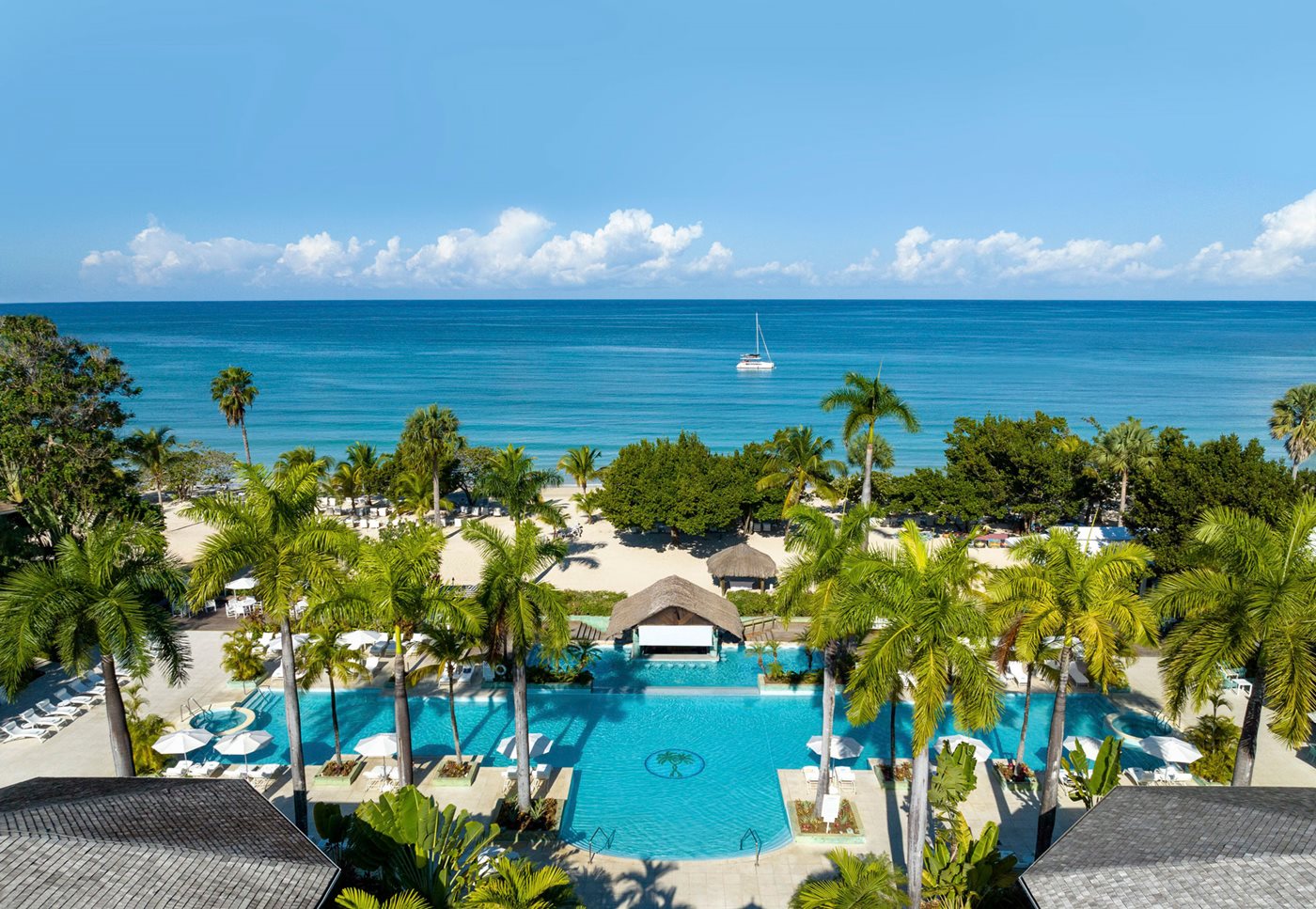 Vue aérienne, Couples Negril