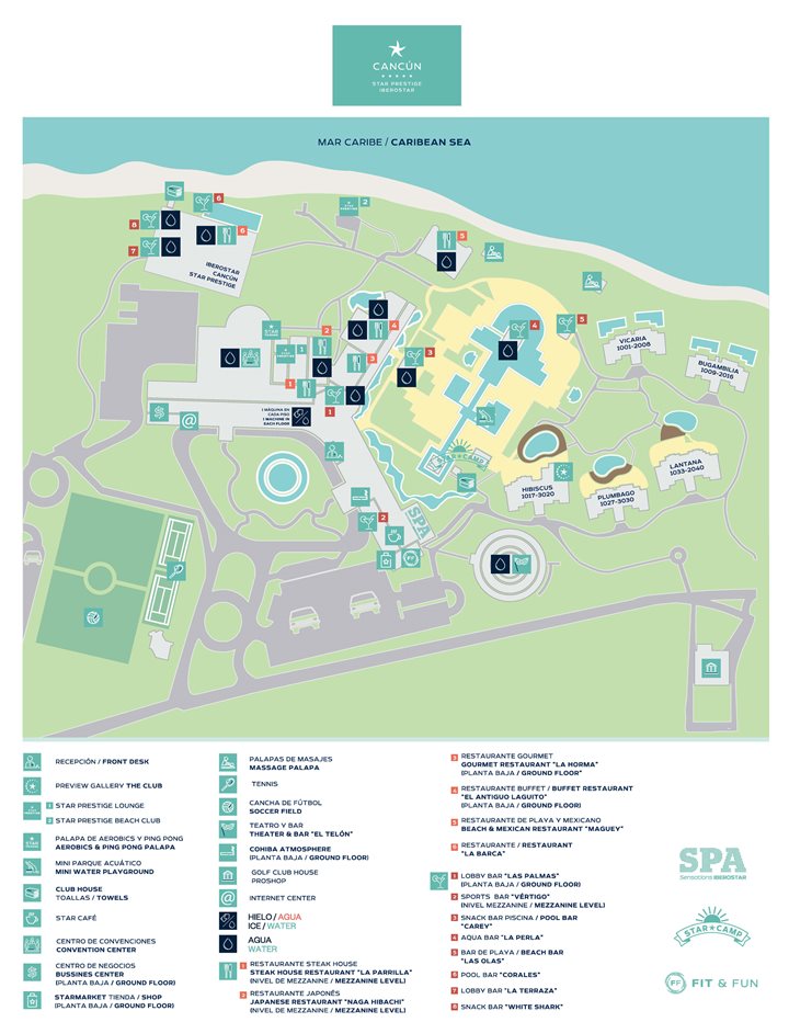 Iberostar Selection Coral Cancun - Plan de l'hôtel