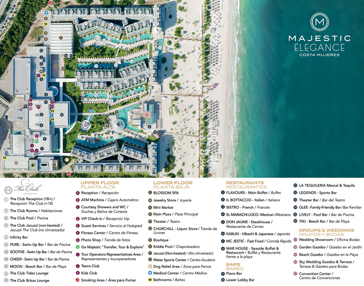Majestic Mirage Costa Mujeres - Plan de l'hôtel