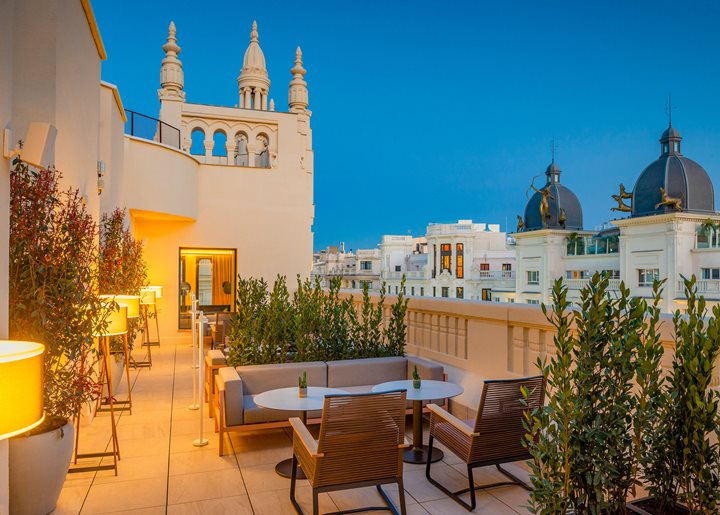 Terrasse sur le toit, Innside Madrid Gran Via, Madrid