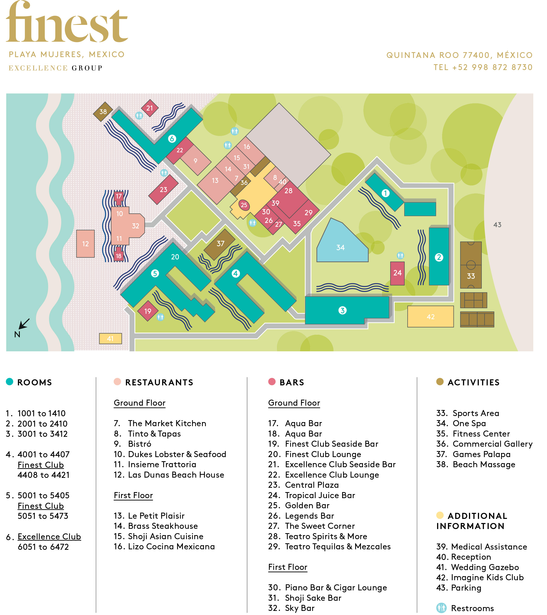 Beloved Playa Mujeres Resort Map