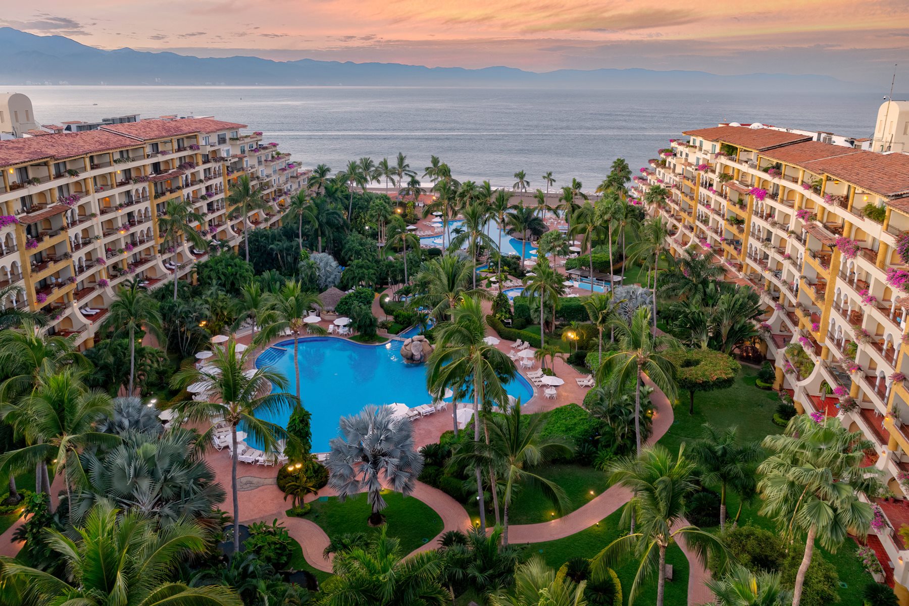 Aerial view, Velas Vallarta Suite Resort, Puerto Vallarta