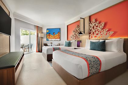 Deluxe Room Garden View 2 Queen Beds, Dreams La Romana Resort & Spa