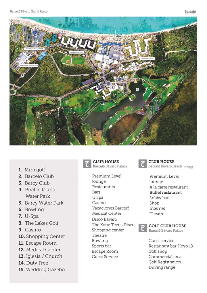 Barceló Bávaro Beach - Plan de l'hôtel