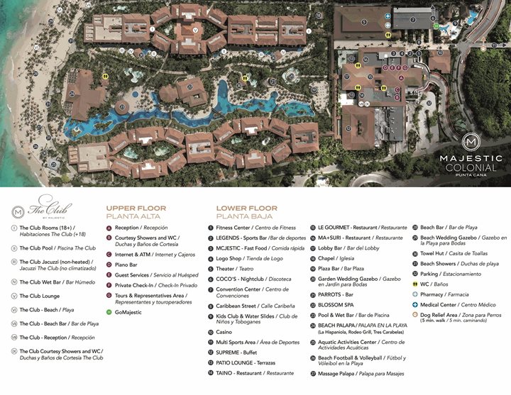 Majestic Colonial Punta Cana - Plan de l'hôtel
