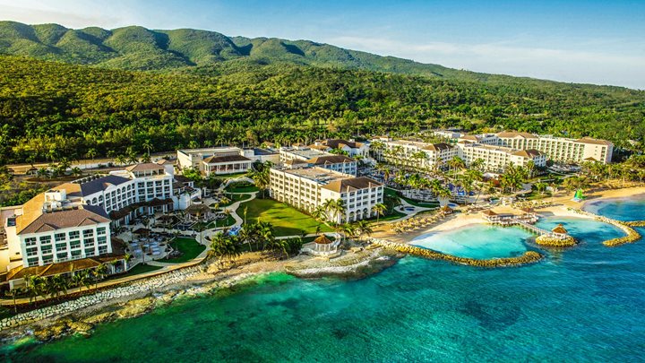 Aerial View of Hyatt Ziva (left) and Hyatt Zilara (right), Hyatt Ziva Rose Hall, Montego Bay