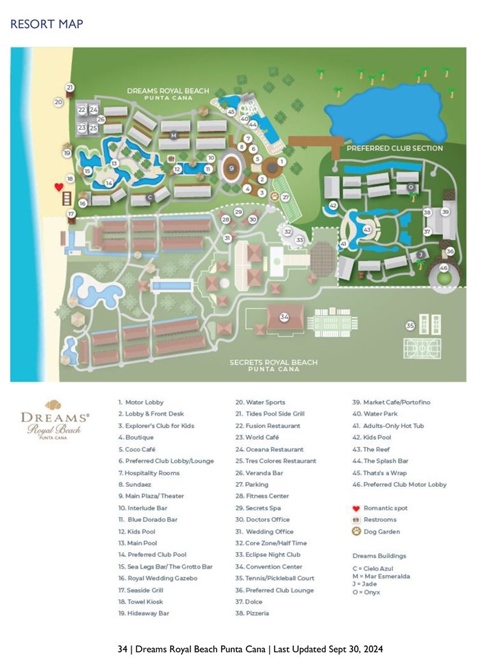 Dreams Royal Beach Punta Cana - Hotel plan