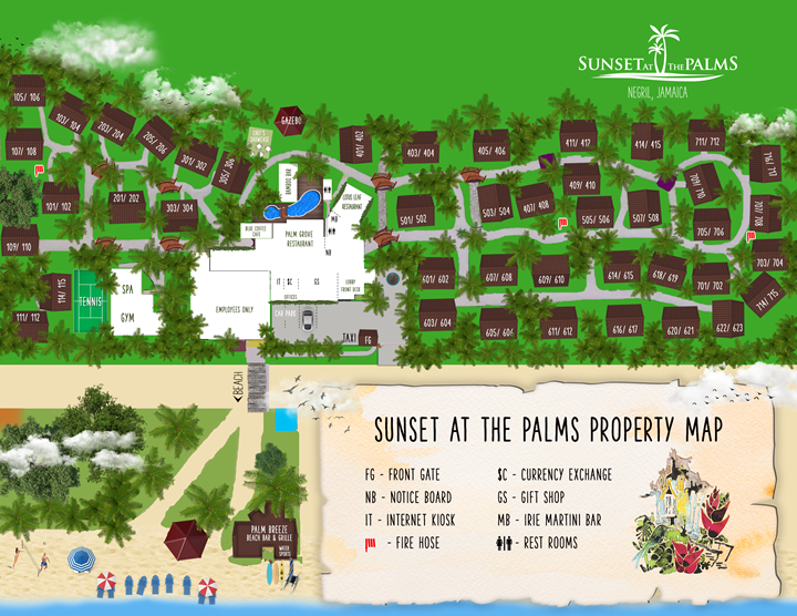 Sunset at the Palms - Plan de l'hôtel