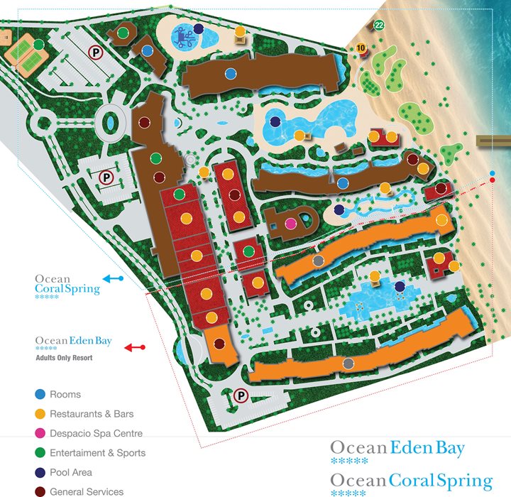 Ocean Eden Bay - Hotel plan
