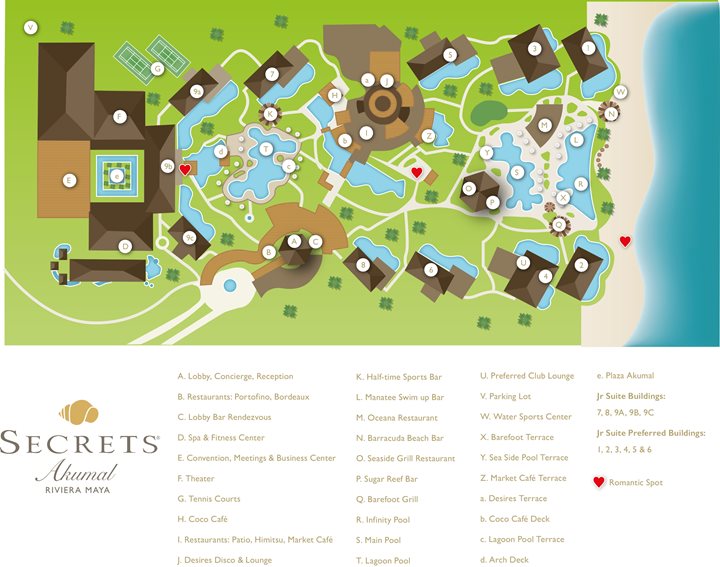 Secrets Akumal Riviera Maya - Plan de l'hôtel