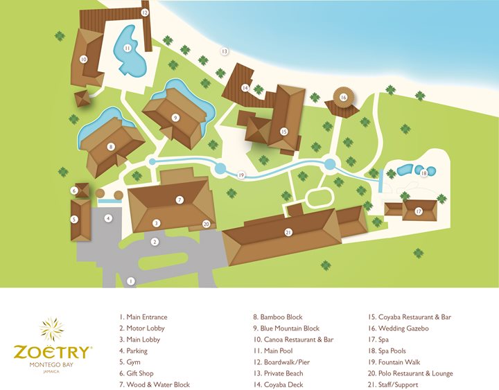 Zoëtry Montego Bay Jamaica - Hotel plan