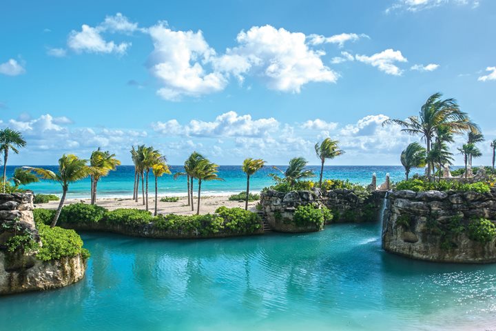 Beach by the caves and rivers, Hotel Xcaret Mexico, Riviera Maya