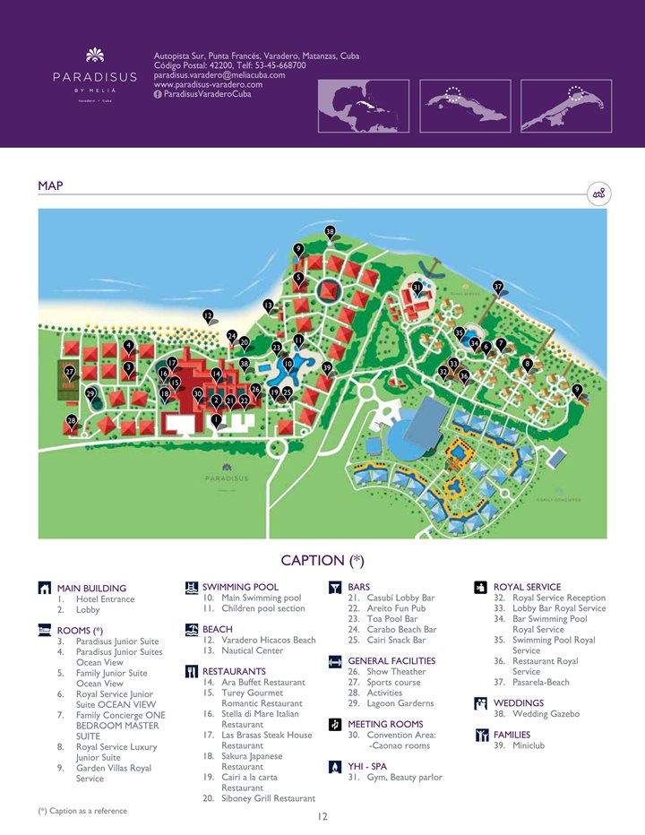 Paradisus Varadero - Hotel plan