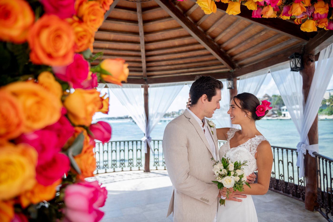 Wedding Reception in the Gazebo, Wyndham Alltra Playa del Carmen Adults Only All-Inclusive Resort