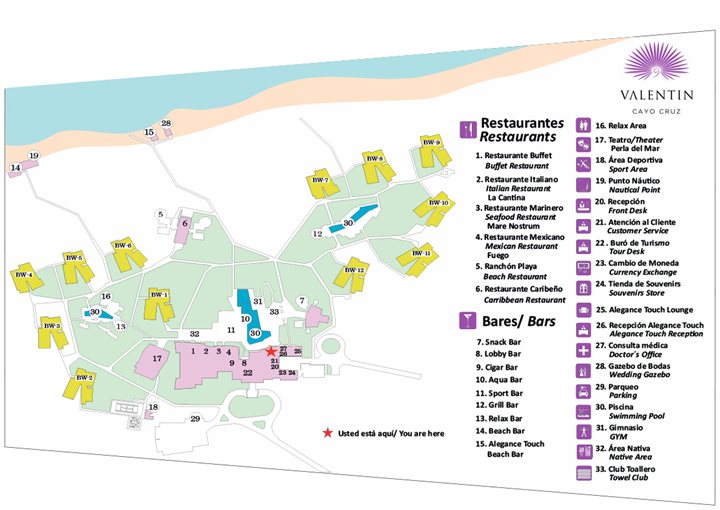 Valentin Cayo Cruz - Hotel plan