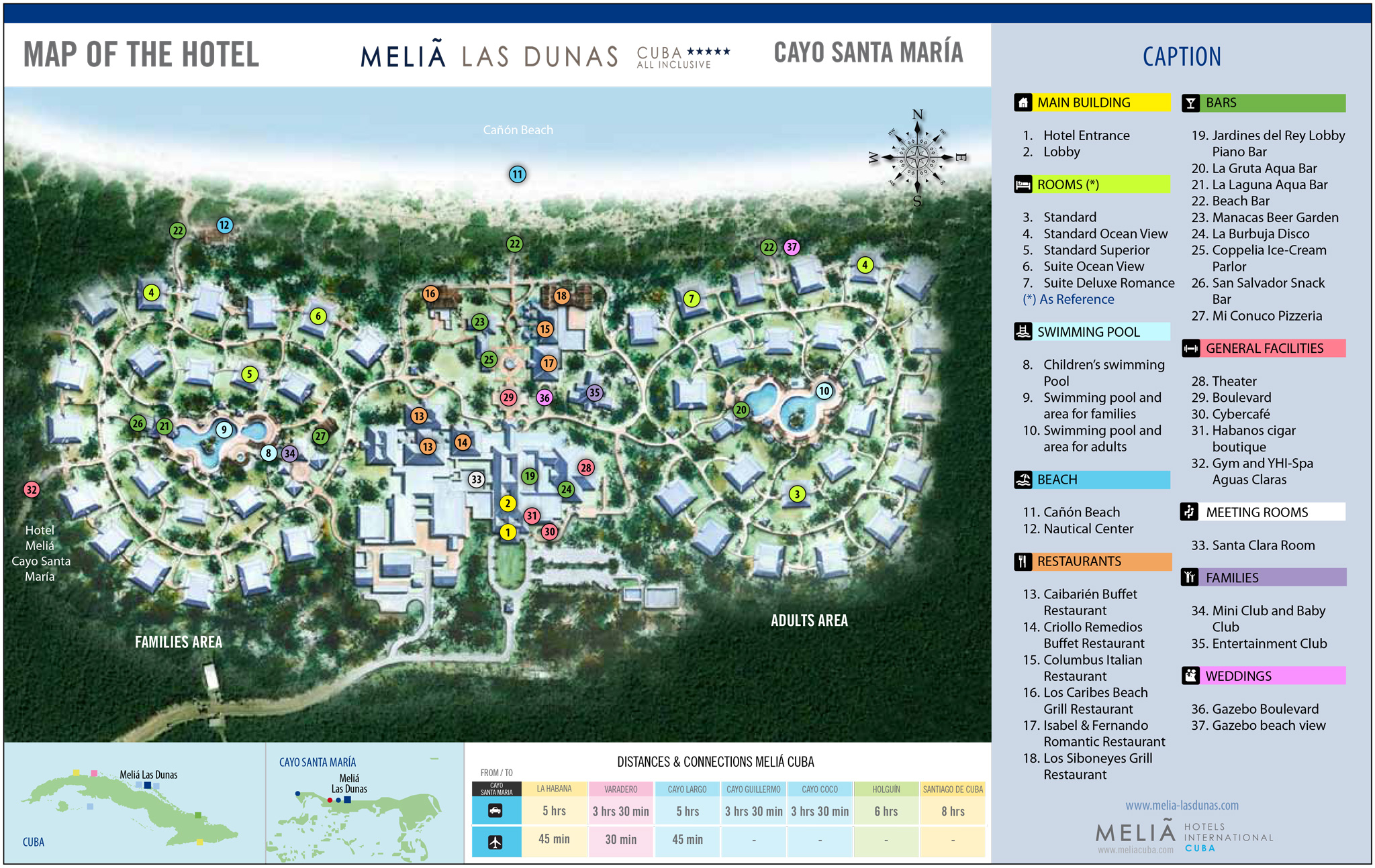 Melia Las Dunas Resort Map Melia las Dunas   Cayo Santa Maria | Transat