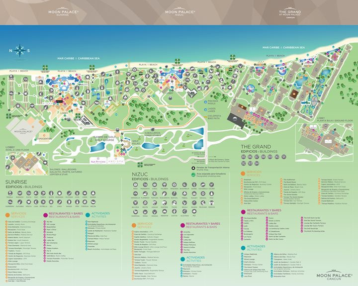 Moon Palace Cancun - Plan de l'hôtel