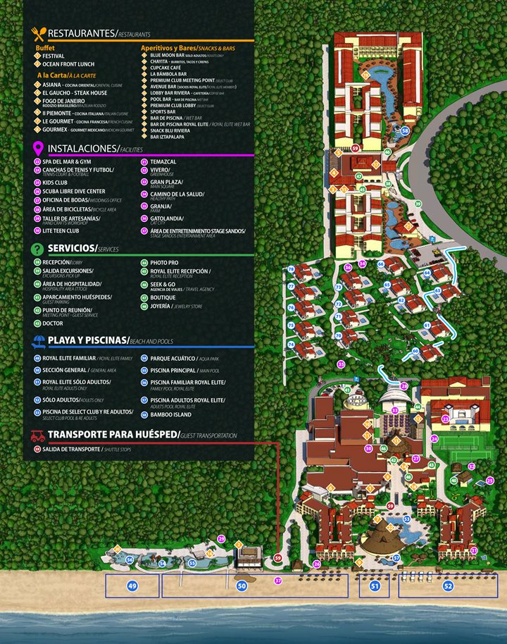 Sandos Playacar - Hotel plan