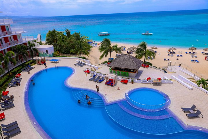 Aerial view, Grand Decameron Cornwall Beach, A Trademark All-Inclusive Resort, Montego Bay