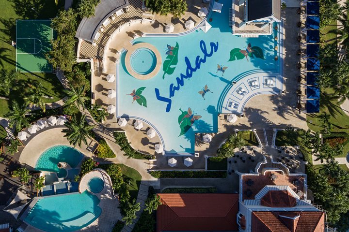 Vue aérienne, Sandals Ochi Beach Resort, Ocho Rios