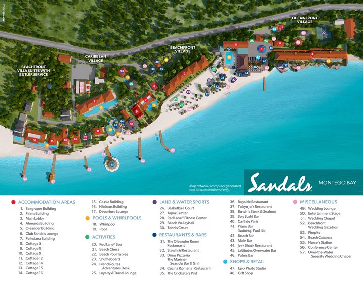 Sandals Montego Bay - Hotel plan