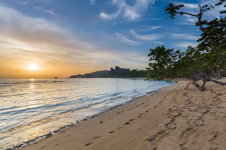 Beach at sunset, Playabachata Hotel, Puerto Plata