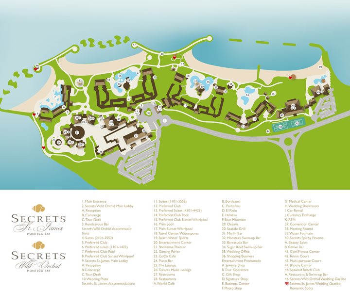 Secrets St. James Montego Bay - Plan de l'hôtel