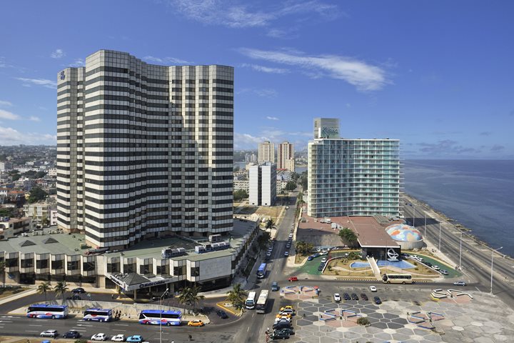 Vue aérienne, Meliá Cohiba, La Havane
