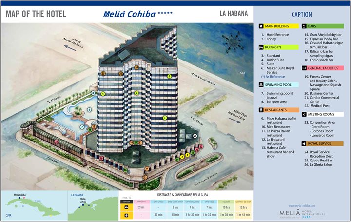 Meliá Cohiba - Plan de l'hôtel